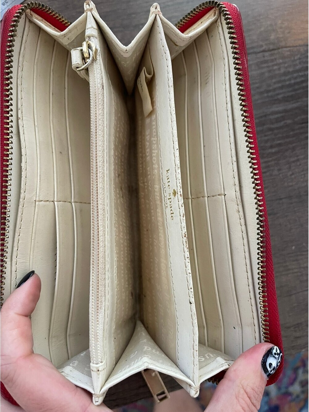 Kate Spade | Striped Zip Around Wallet - Picture 9 of 14